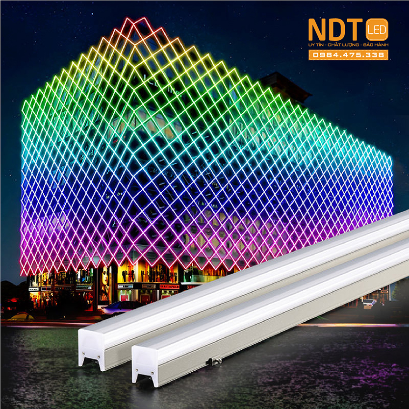 Led thanh trang trí tòa nhà full màu